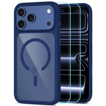 TECH-PROTECT MAGONE MAGSAFE CC + GLASS 2-PACK IPHONE 17 PRO MAX / 18 PRO MAX DEEP BLUE/CLEAR
