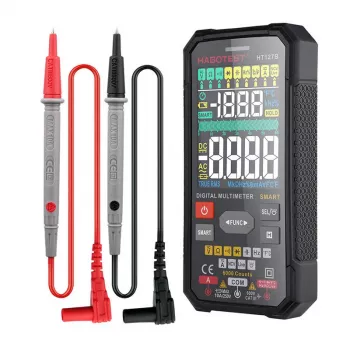 Habotest HT127B Digitales Universalmultimeter True RMS 6000 Counts Auto-Ranging mit NCV und Temperatur