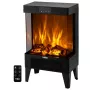 NEO TOOLS 90-159 Elektrischer Kamin 2000W mit 3D LED Flammeneffekt, Schwarz