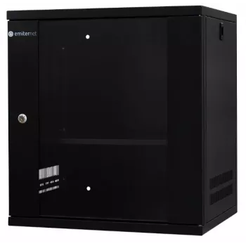 EMITER EM/SH02B5412-08 Light Series 19-Zoll 12U Wandmontage-Netzwerkschrank, gehärtete Glastür, 550×450×590 mm