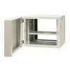 EMITER EM/AH6509 19 Zoll 9U Wandmontage-Split-Gehäuse mit gehärteter Glastür, 600x550x500 mm, Schwarz