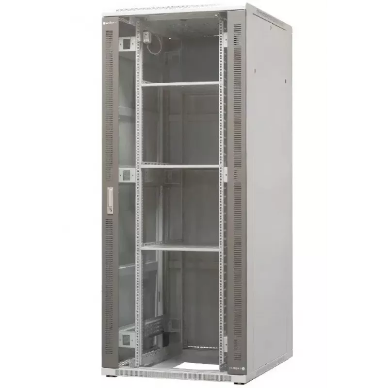 EMITER EM/SH05D-8042 freistehender Serverschrank 42U 800x1000x1980mm schwarze Glas-/Stahltür