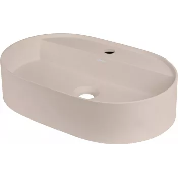 DEANTE Granit-Aufsatzwaschbecken mit Platz für einen Wasserhahn - oval