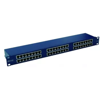 EMITERNET PATCHPANEL 19, 48XRJ45 STP CAT.6 (1U) MIT ABLAGE, BLAU