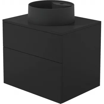 DEANTE SDNB6SNU4B Wandmontierter Waschtischunterschrank mit integriertem Granitbecken 360 mm Weiß