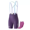 Rockbros YDDK017-1 TVI Damen-Radhose mit Trägern und Polster L – lila