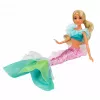 LEAN TOYS Anlily Meerjungfrau-Puppe mit Pailletten-Schwanz, Spiegel und Kamm