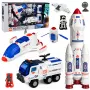 LEAN TOYS Großes Weltraum-Set Station Rakete Shuttle Erkundungsfahrzeug Astronauten