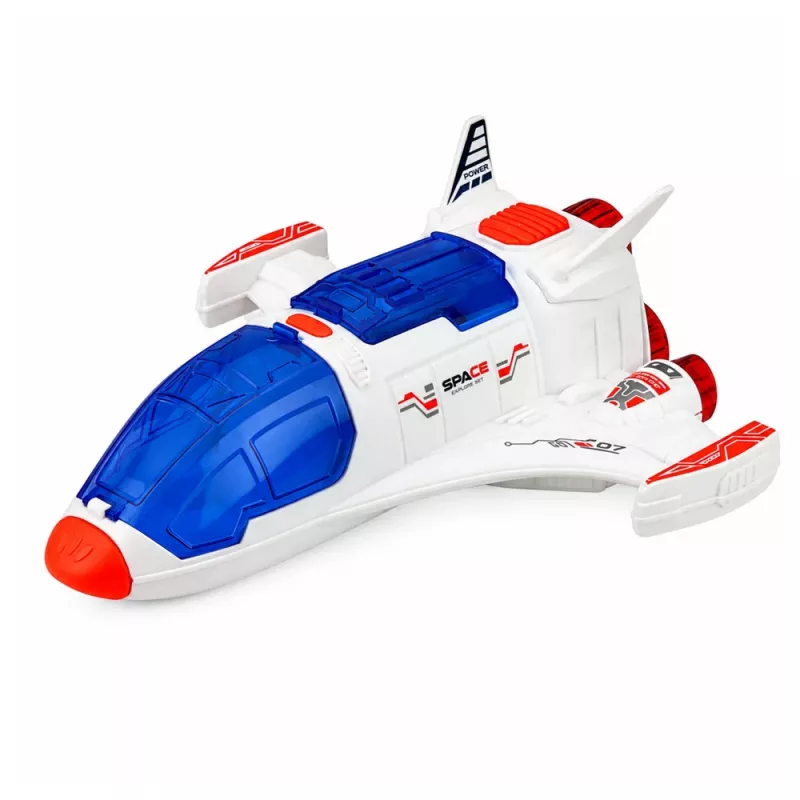 LEAN TOYS Großes Weltraum-Set Station Rakete Shuttle Erkundungsfahrzeug Astronauten
