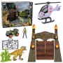 LEAN TOYS Forschungsbasis Dinosaurierpark Tor Helikopter Quad Figuren Entdecker