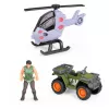 LEAN TOYS Forschungsbasis Dinosaurierpark Tor Helikopter Quad Figuren Entdecker