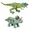 LEAN TOYS Dinosaurier Forschungsbasis-Set mit Dinosaurierfiguren, Turm, Käfig und Zubehör