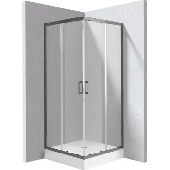 DEANTE Duschkabine mit Wanne quadratisch 90x90 cm