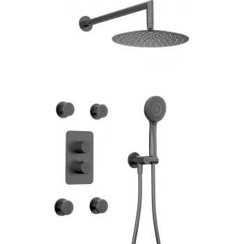 DEANTE Unterputz-Thermostat-Duschsystem mit BOX - mit Duschkopf