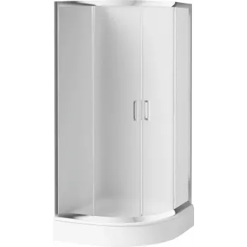 DEANTE KYP 652K Halbrunde Duschkabine 80x80 cm mit Sicherheitsglas und Chromrahmen