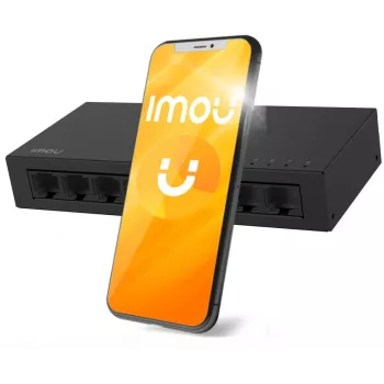 IMOU SF108 8-Port Fast Ethernet Unmanaged Desktop Switch, Metallgehäuse, 10/100 Mbps, Plug and Play