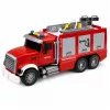 LEAN TOYS Feuerwehrauto Feuerwehr mit ausziehbarer Leiter, Wasserschlauch, Lichtern und Geräuschen