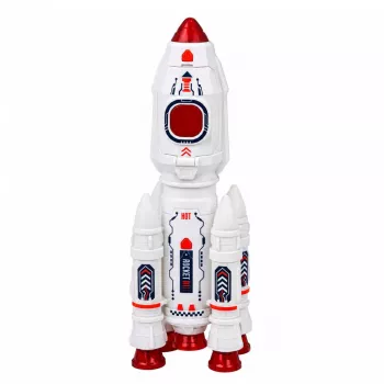 LEAN TOYS Weltraum-Set Raketen Shuttle Astronauten Modul Lichter Geräusche