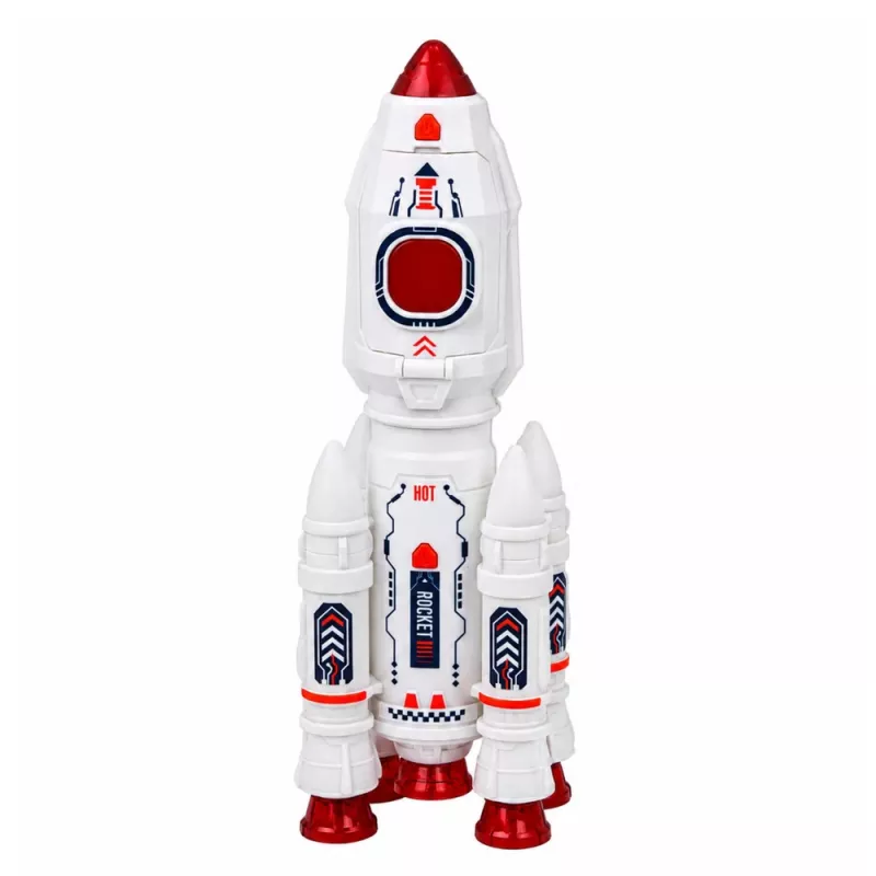 LEAN TOYS Weltraum-Set Raketen Shuttle Astronauten Modul Lichter Geräusche