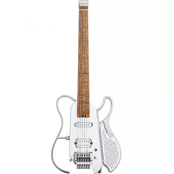 DONNER-HUSH-X-LIVE-WHITE - Elektrische Gitarre mit eingebautem Lautsprecher