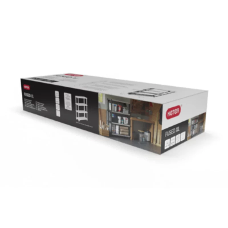 KETER 4-Ebenen-Regal Fused 122,1x45,7x152,4cm schwarz