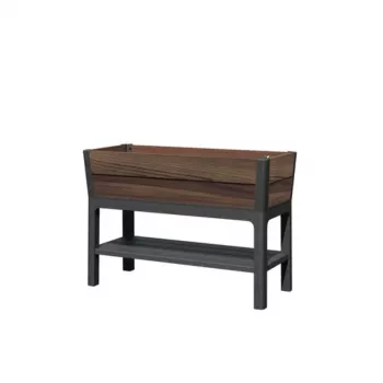 KETER Blumentopf Deco Elevated Garden Bed 48L Walnuss