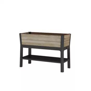 KETER Blumentopf Deco Elevated Garden Bed 48L Walnuss