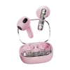 DELTACO Streetz T150-PNK True Wireless In-Ear-Kopfhörer, Bluetooth 5.3, Transparent Pink