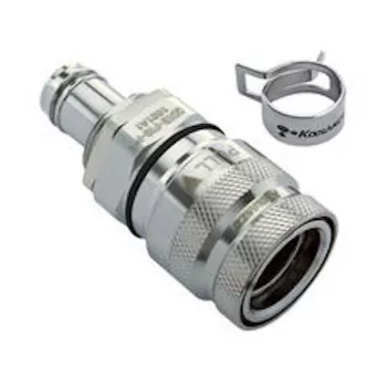 Koolance QDT3 Viton Schnellkupplung, weiblich, Panel-Tülle - 10 mm ID (3/8 Zoll)