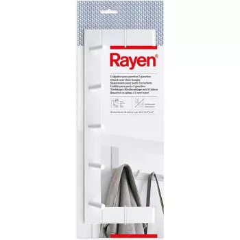 RAYEN Türhaken zum Aufhängen / 5 Haken / weiß