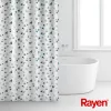 RAYEN Duschvorhang 180x200cm weiß/blau, Polyester