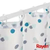 RAYEN Duschvorhang 180x200cm weiß/blau, Polyester