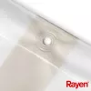 RAYEN Duschvorhang 180x200cm weiß/beige, PEVA