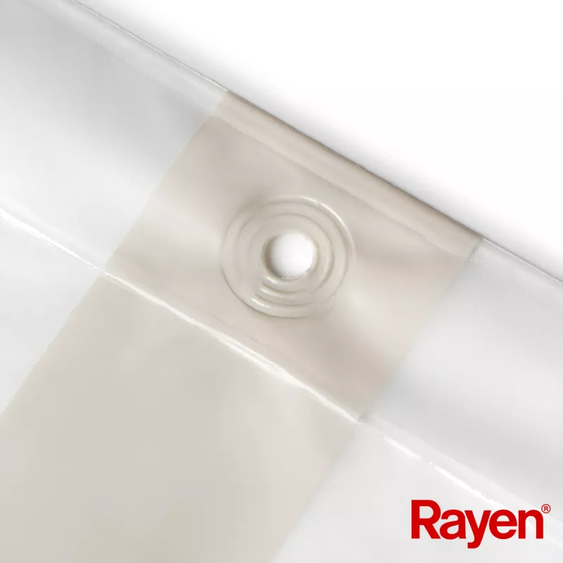 RAYEN Duschvorhang 180x200cm weiß/beige, PEVA