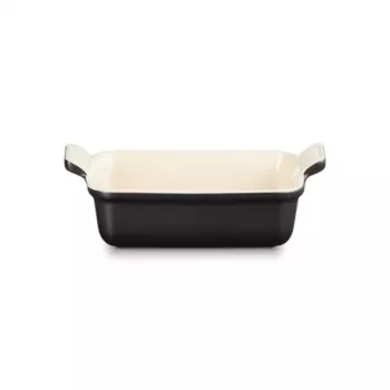 Le Creuset Rechteckige Heritage Stoneware 19x14cm / 1,1L schwarz