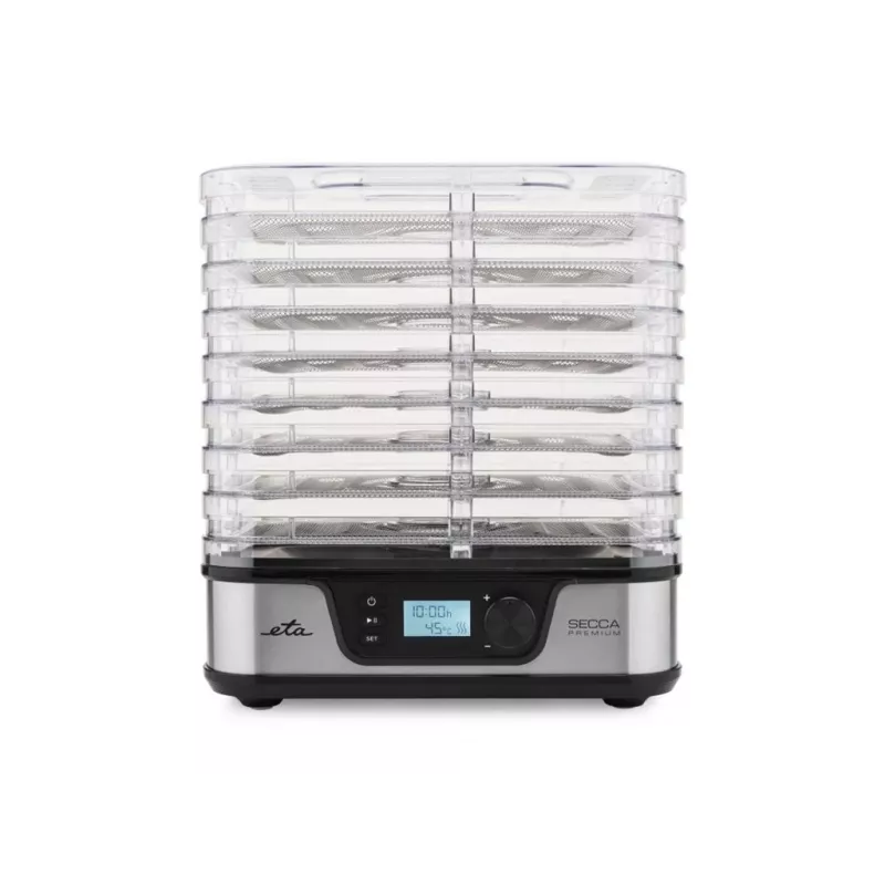 ETA Secca Premium ETA930190000 Dörrautomat, 8 rechteckige Einsätze, 380 W, Silber