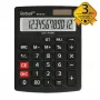 REBELL RE-8118-12 BX Halb-Desktop-Taschenrechner, 12-stelliges abgewinkeltes LCD, Dual-Power Solar & Batterie, Schwarz