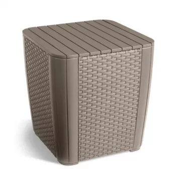 KETER Gartentisch/Aufbewahrungsbox Luzon Flat Wicker beige