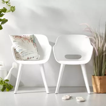 KETER Gartenstühle 2 Stk. Akola weiß