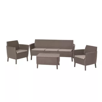 KETER Gartenmöbel-Set Salemo 3-Sitzer-Set beige