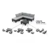 KETER Gartensofa Zweisitzer Elements 2 Sitzer grau/hellgrau