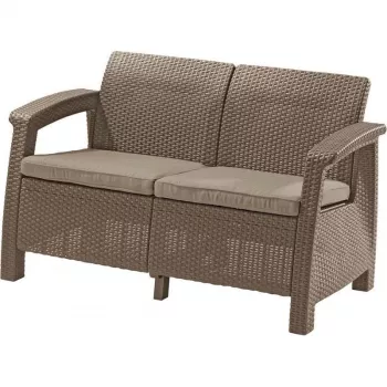 KETER Garten-Sofa Doppel Corfu Love Seat beige