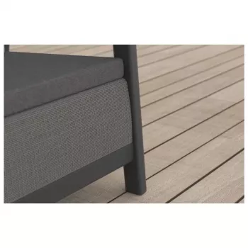 KETER Gartensofa Dreisitzer Scandi Linea 3-Sitzer Sofa grau