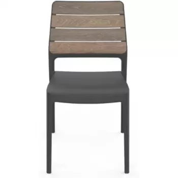KETER Gartenstuhl Deco Porto Walnuss/Grau