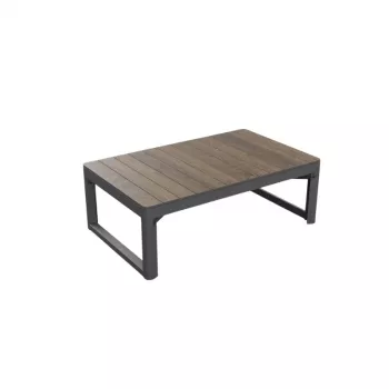 KETER Gartentisch Deco Lyon walnuss/grau
