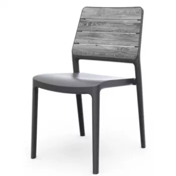 KETER Gartenstuhl Deco Porto hellgrau/grau