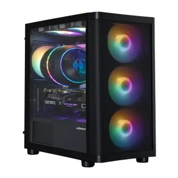 Zalman M4 SE Schwarz mATX Mini Tower PC-Gehäuse mit 6x 120mm FRGB-Lüftern