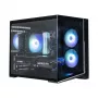 Zalman D30 Schwarz mATX Mini Tower PC-Gehäuse mit 3x 120mm ARGB-Lüftern und gehärtetem Glas-Seitenteil