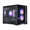 Zalman D30 Schwarz mATX Mini Tower PC-Gehäuse mit 3x 120mm ARGB-Lüftern und gehärtetem Glas-Seitenteil