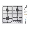 ISEASY MGBG-604C Freistehender Gasherd mit 65L Backofen und Grill, Edelstahl